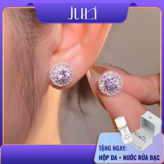 Khuyên Tai Nữ Baguet Đính Đá Lấp Lánh | 100% Bạc Ý Chuẩn 925 | Đẹp Sang – Không Đen – Không Dị Ứng | KT5339 JULI