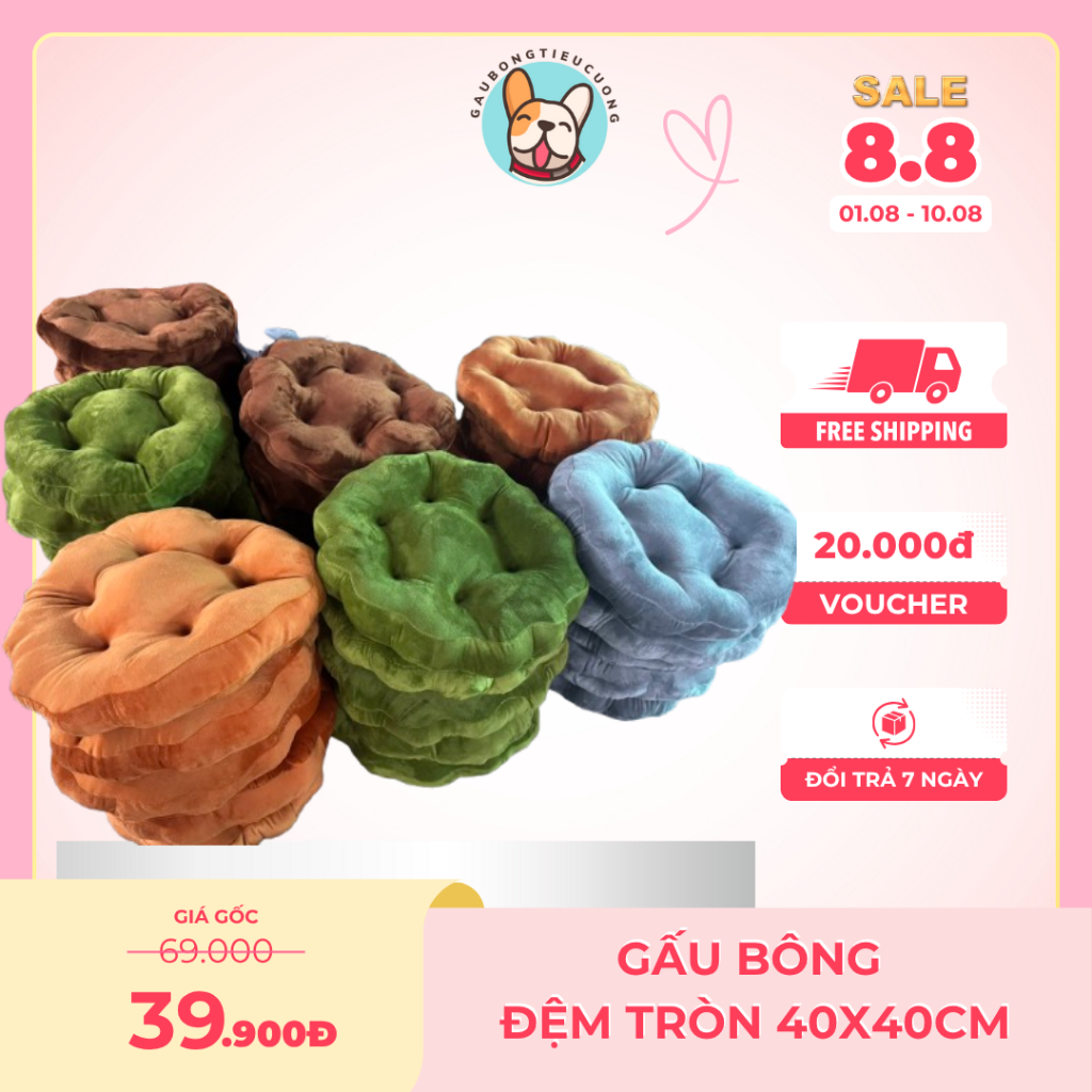 [RẺ VÔ ĐỊCH] Đệm Ngồi Văn Phòng 40x40cm, Đệm Lót Ngồi Văn Phòng 40x40cm Mềm Mại Giá Rẻ