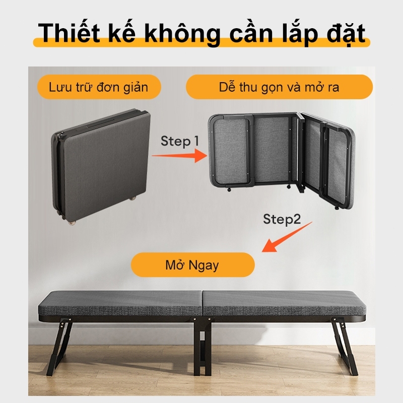 XUXU Giường Gấp Gọn  Tiết Kiệm Không Gian, Êm Ái Thoải Mái, Phù Hợp Văn Phòng | BigBuy360 - bigbuy360.vn