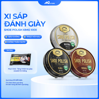Xi đánh giày tăng độ bóng phục hồi màu và bề mặt da, Xi sáp chống thấm nước Shoe Polish XIMO XI08