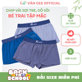 Set 3 quần Lót Bé Trai Gee cho mọi lứa tuổi, chất liệu mềm nhẹ co dãn thoải mái phù hợp với bé tập mặc 10-75kg.