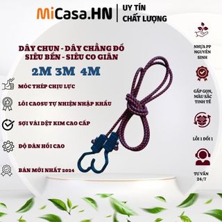  MICASA - Dây Chun  Dây Chằng Hàng Tự Khóa - Lõi Thép Chịu Lực - Bọc Nhựa - Mẫu Mới CHịu tải 120kg 