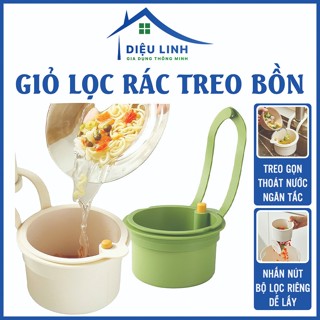  Giỏ Lọc Rác Treo Bồn Rửa Chén Khay Nhựa Lọc Thức Ăn Thừa Thoát Nước Nhanh Dieulinhshop 