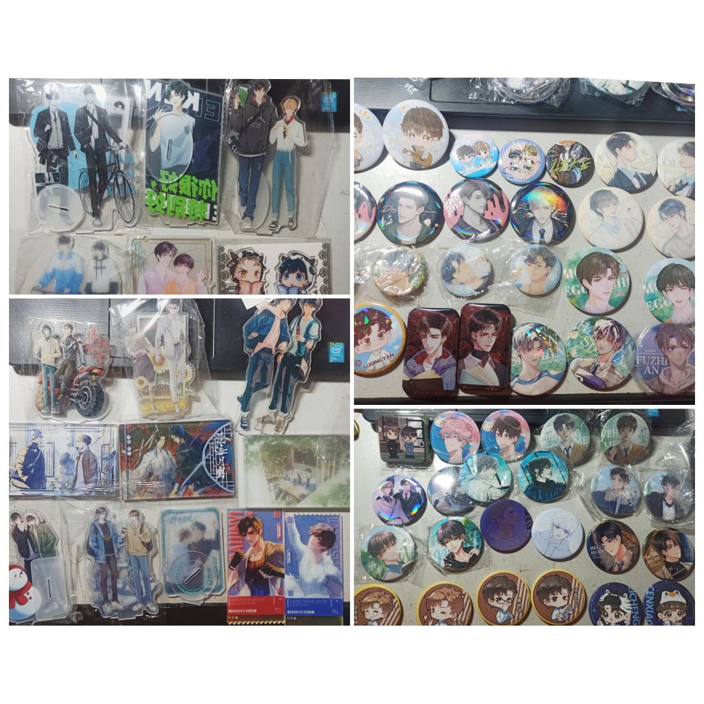 [Xả kho 3] Goods bl, đam mỹ, manhua, boy's love,... (standee, huy hiệu, card, móc khoá, pola,...) [H