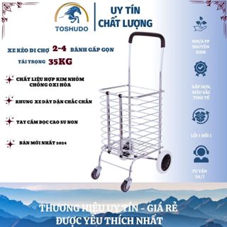 Xe Kéo TOSHUDO NHẬP KHẨU Đi Chợ, Siêu Thị 2 - 4 Bánh Có Thể Gấp Gọn Tiện Lợi