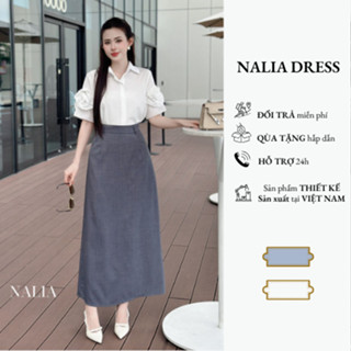 NALIA NIKA - Chân váy dài thiết kế bút chì chất liệu xước thái, ôm tôn dáng, thanh lịch dễ phối