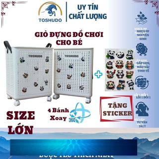 TOSHUDO Giỏ Đựng Đồ CHơi Cho Bé Có Bánh Xe Dung Tích Lớn , Nhựa ABS Nguyên Sinh AN Toàn CHo Bé