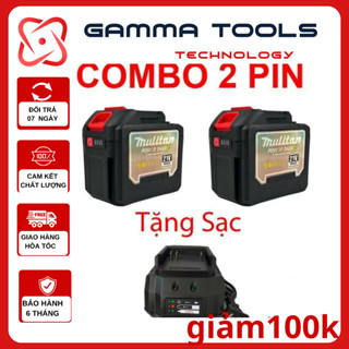  COMBO 2 Pin 20 Cell MULITAN Chân Pin Phổ Thông M21 có đèn LED báo Pin Pin Máy Khoan sử dụng chân Pin Phổ Thông Makita 
