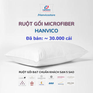 Ruột gối Microfiber Hanvico tiêu chuẩn Khách sạn cao cấp (1 cái)