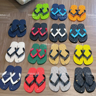 Dép Kẹp Nam Xỏ Ngón Tông Lào Thái Lan Mũi Tròn Logo HD Dập Nổi Đế Cao Su Đi Mưa