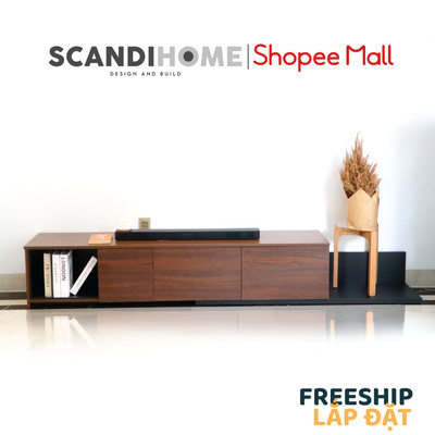 LIE, Kệ, Tủ ti vi  TVD_088 , 2400x417x380cm (Ngang x Sâu x Cao), Scandi Home