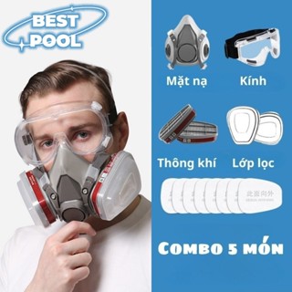 Mặt Nạ Phòng Độc, Phòng Độc Khói Đám Cháy, Chống Bụi Mịn, Mặt Nạ Sơn Chống Độc Phun Thuốc Trừ Sâu
