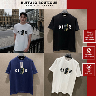 Áo Phông Đì Ô Thêu Hình Khủng Long Siêu Đẹp - Áo Thun Nam Nữ Đì Ô Chất Cotton Cao Cấp