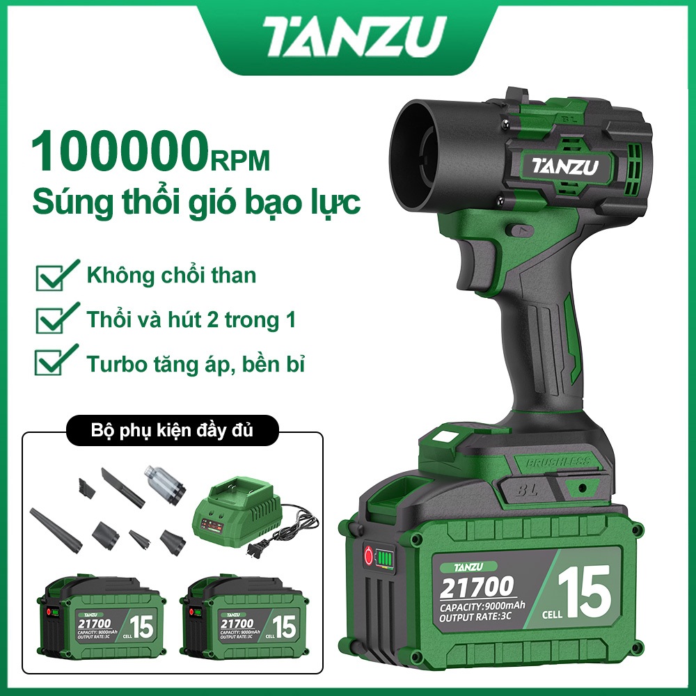 Máy Thổi & Hút Bụi Không Dây TANZU