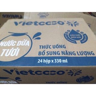  Nước dừa  Vietcoco hộp 1 thùng 12 hộp giải khát bù điện giải 