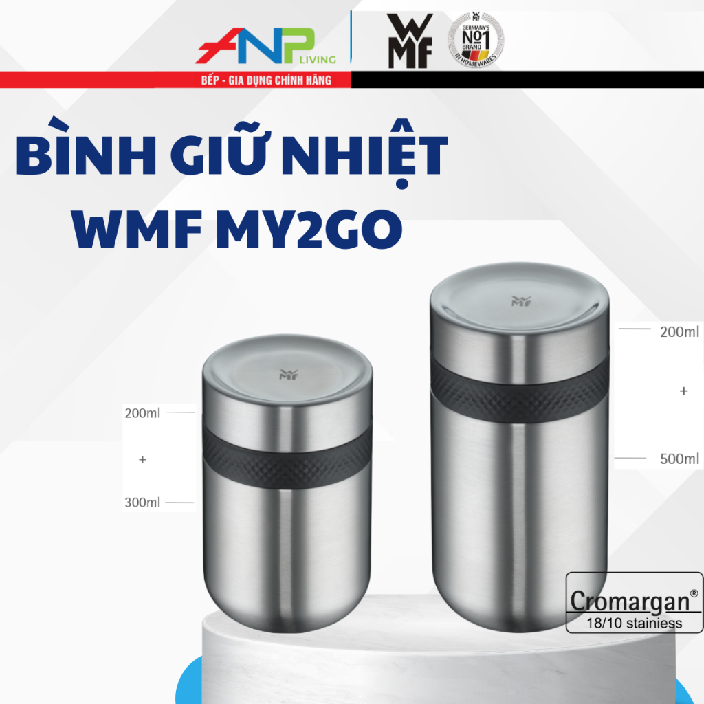 Bình Giữ Nhiệt WMF MY2GO (Bình Đựng Thức Ăn, Bình Ủ Cháo Dung Tích 500ml - 700ml)