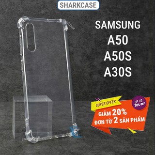 Ốp lưng Samsung A50, A50S, A30S dẻo trong suốt silicon cao cấp chống sốc bảo vệ camera viền vuông