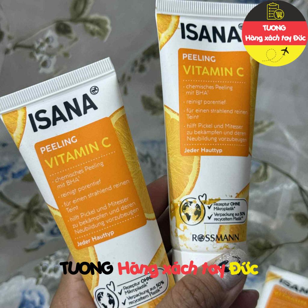Tẩy da chết Isana chứa Vitamin C của Đức