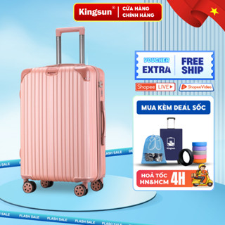 Vali du lịch Kingsun Vali kéo nhựa cao cấp KS-033 Size24inch CHỐNG VA ĐẬP BÀO HÀNH 5 NĂM