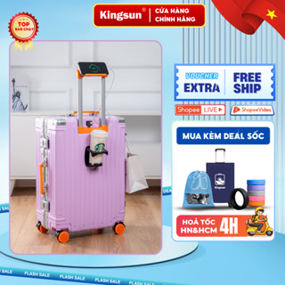 Vali Khung Nhôm Kingsun L809/813 Size 20/24 Cao Cấp, Vali kéo chống va đập cực tốt bảo hành 5 năm