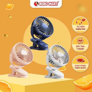  Quạt Điện Mini Kẹp Xe Đẩy Cho bé - Quạt Để Bàn Tiện Lợi Tích Điện Xoay 360 Độ Bibomart 