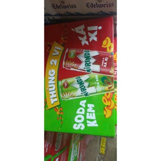  Thùng 24 lon 320ml Mirinda mix 2 vị xá xị và soda kem 