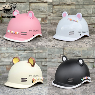 Non Bao Hiem Cá Heo VARO nam nữ cao cấp, tặng kèm quà tặng tai gấu và charm tên bảo hành 12 tháng