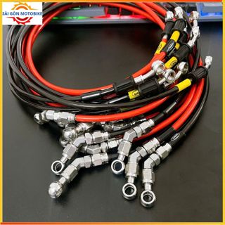 Dây dầu Hel ( Trước + Sau ) 45 độ , Đầu bấm inox 304 ( Kích cỡ 100cm_1m2_2m2) >>> Gắn tất cả các dòng xe