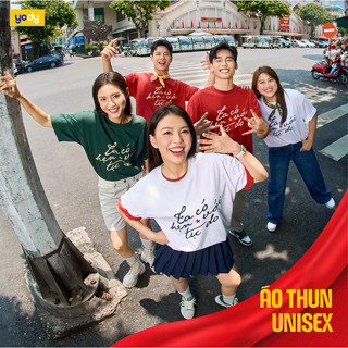 Áo thun unisex YODY form rộng oversize  "Ta có hẹn với tự do" UYTS25S447