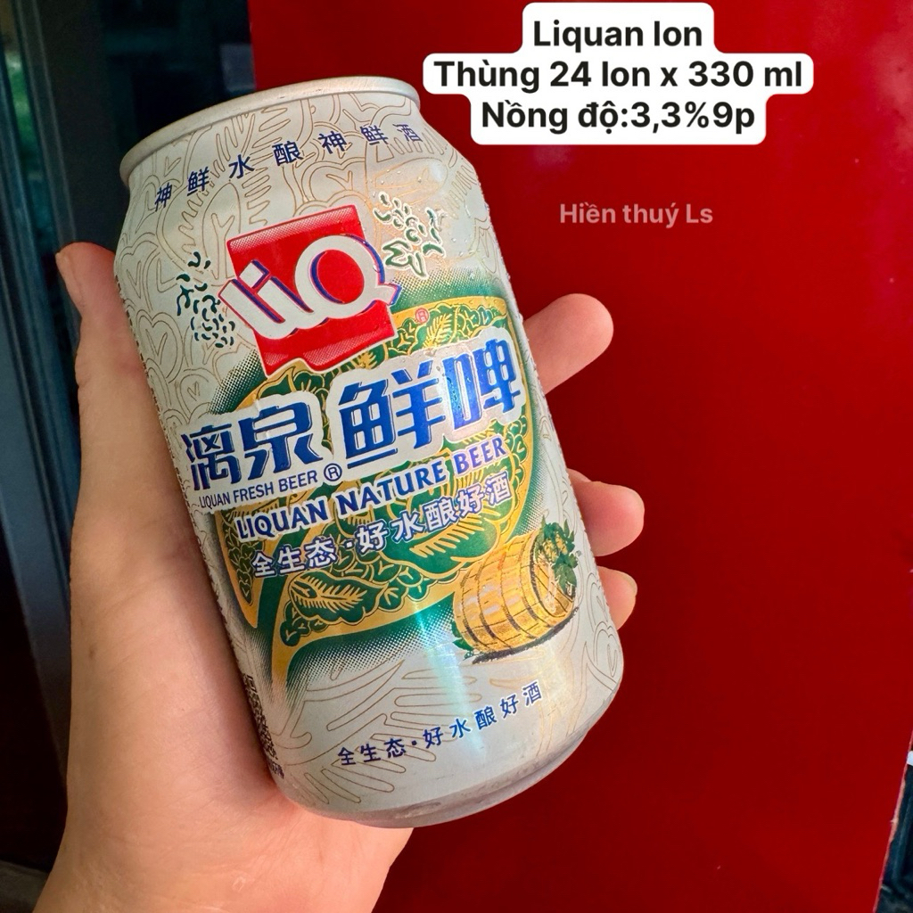 Bia lon liquan lốc 6 lon 330 ml êm thơm dịu nhẹ