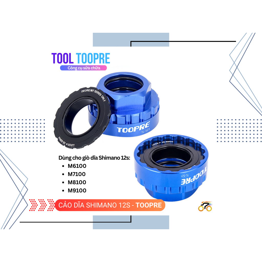 CẢO DĨA CENTER - SHIMANO M6100 / M7100 / M8100 - TOOPRE