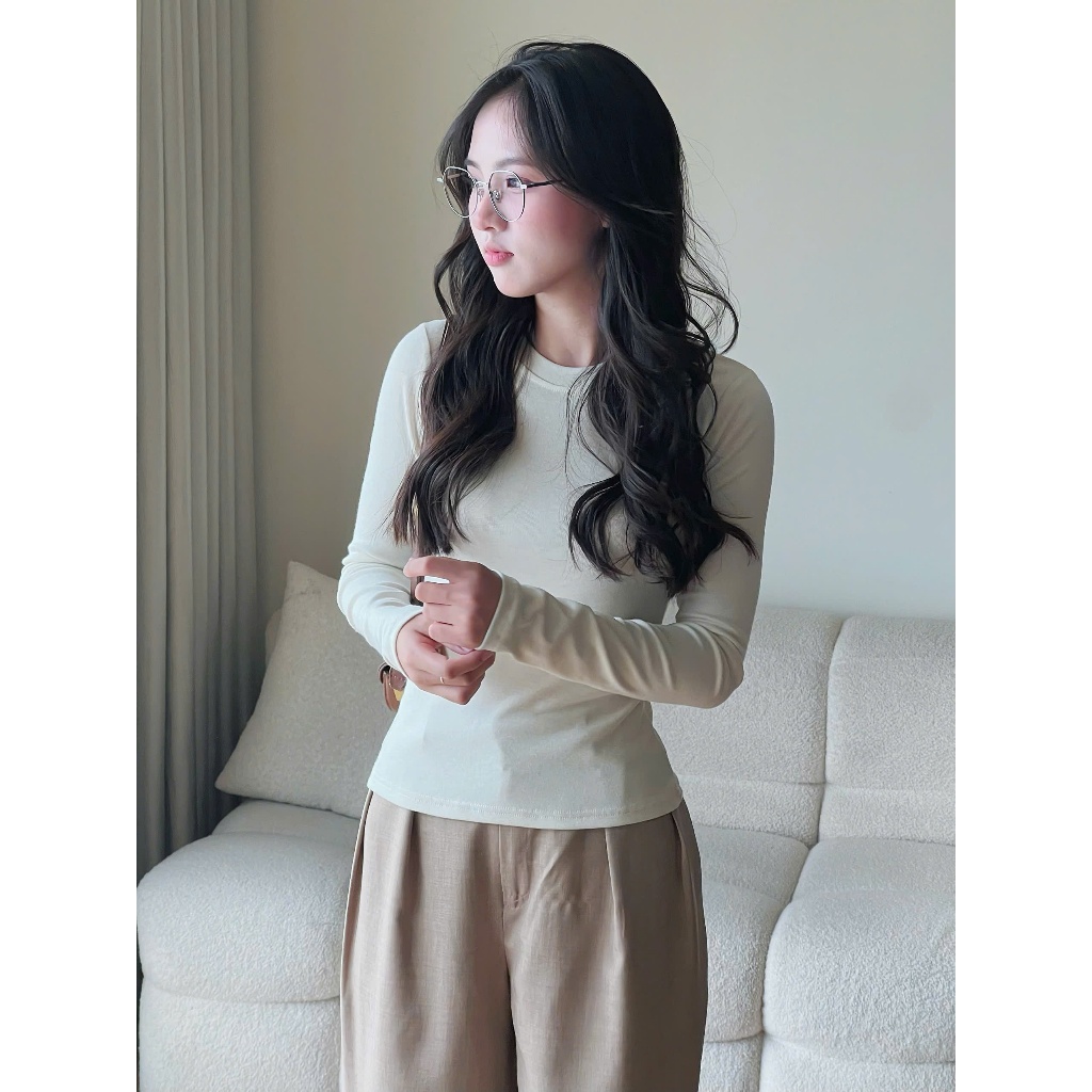 Áo thun cổ tròn dáng body chất vải tiêu Miho House | BigBuy360 - bigbuy360.vn