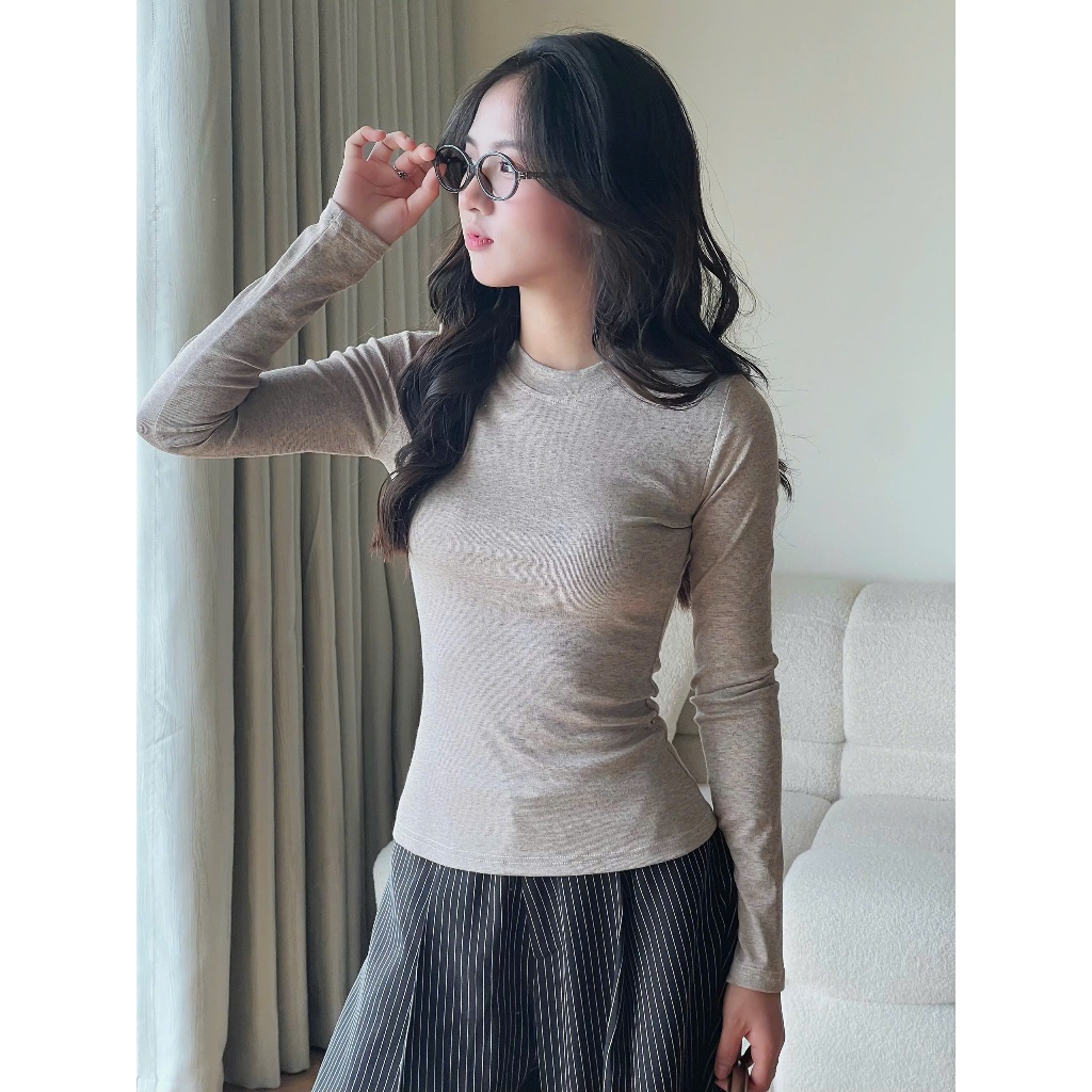 Áo thun cổ tròn dáng body chất vải tiêu Miho House | BigBuy360 - bigbuy360.vn
