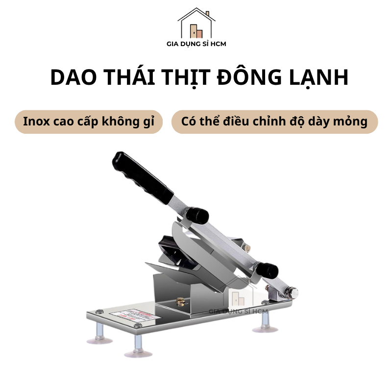 Dao Thái Thịt Đông Lạnh Loại Nhỏ Chất Liệu Inox Cao Cấp Máy Thái Thịt Đa Năng 14.5x127cm