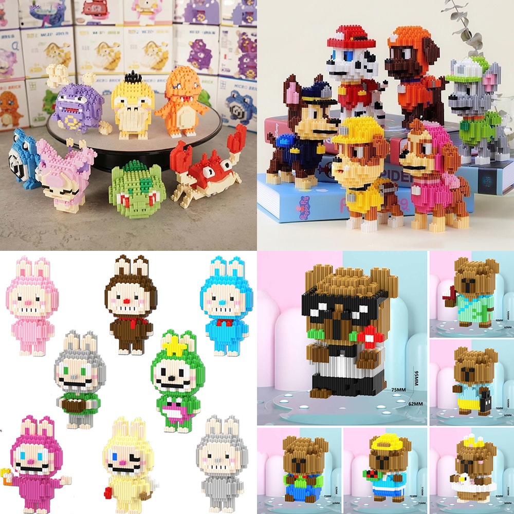 Hộp Lego Lắp Ghép Hình Capybara Minecraft Labubu Pikachu PAW PATROL Biệt Đội Chó - Trò Chơi Xếp Hình