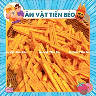  Snack Que Phô Mai Ngó Sen Bim bim khoai tây ngó sen lắc phô mai thơm ngon Đồ ăn vặt 