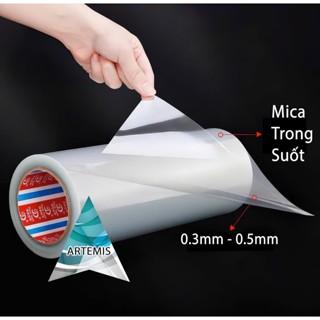  Tấm mica Mỏng Trong Suốt 0.3MM - 0.5MM - Tấm Mica Dẻo Chống Trầy   Có nhận cắt theo yêu cầu   