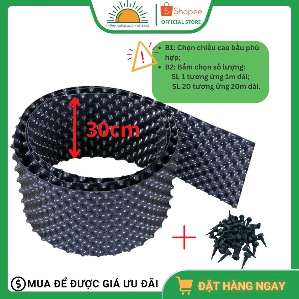 Bầu ươm cây V6 cao 30cm , bầu ươm cây trồng, bầu ươm cây giống , bầu quây cây chính hãng Dai - Bóng 