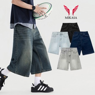 Quần Short đùi Lửng Ngố Jean bò Nam nữ - Quần Sọt Dài Qua Gối Form Baggy Ống Rộng LUCY MALL