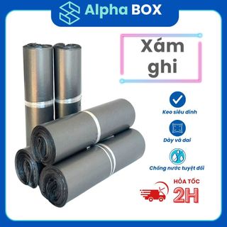 Túi niêm phong màu XÁM GHI túi đóng hàng chống bóc dày dai siêu dính giá rẻ - ALPHA BOX