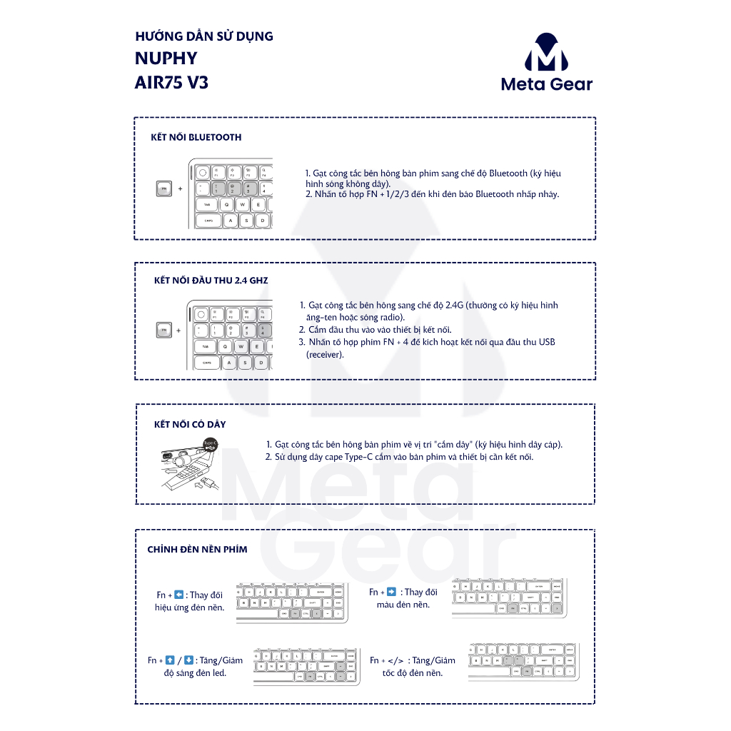 [CHÍNH HÃNG] Bàn phím cơ không dây Nuphy Air75 V3 - Bàn phím bluetooth, Low profile siêu mỏng, 3 mode kết nối, Núm xo | BigBuy360 - bigbuy360.vn
