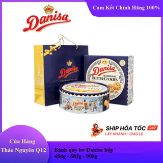 [Có Ship Hỏa Tốc] Bánh quy bơ Danisa hộp  200g - 454g - 681g - 908g có giỏ xách chính hãng DATE MỚI