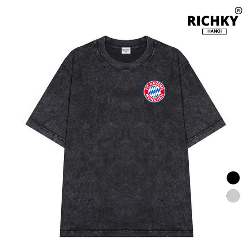 Áo Thun Wash Richky Hanoi Premium Tee Logo Left Câu Lạc Bộ Bóng Đá Fc Bayern Munich Bundesliga
