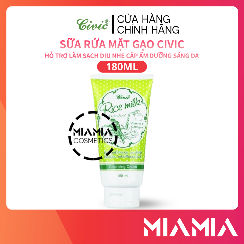 Sữa Rửa Mặt Civic 180ml Chính Hãng - Sữa Rửa Mặt Gạo Thái Lan - Miamia