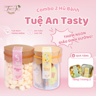 Combo 2 Hũ 500ml Bánh Ăn Dặm Sữa Chua Khô Lòng Đỏ Rau Củ Thanh Dài Tuệ An Tasty Tan Nhanh Giàu Chất Xơ Vitamin