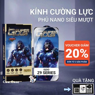  Kính cường lực iQoo Z9 Turbo Z9 5G Z9x Z9 Lite Plus Cow case PREMIUM full màn | Miếng dán kính bảo vệ màn hình 