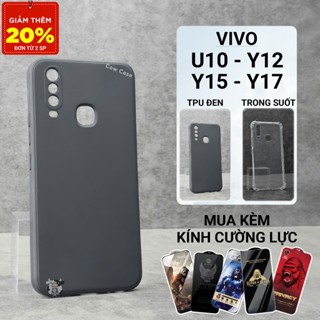  Ốp lưng Vivo U10 Y12 Y15 Y17  1916   1904   1901   1902  Cowcase trơn màu đen | Ốp điện thoại Vivo bảo vệ camera đt 