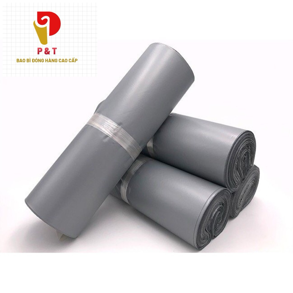 {1Kg Xám Bạc} Túi Gói Hàng Niêm Phong P&T Siêu Dài, Siêu Dính, Chống Nước