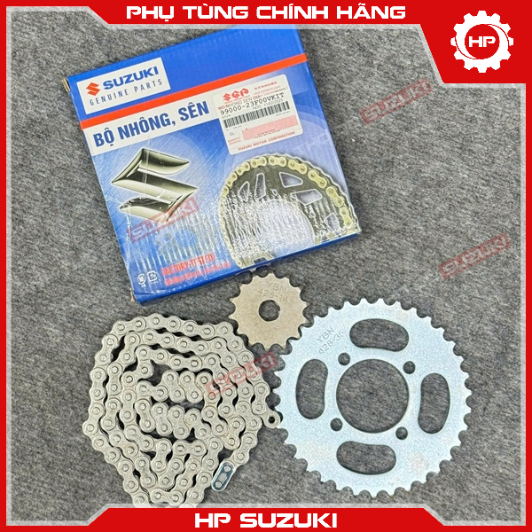 1 Bộ - Nhông Sên Dĩa (14-35-102L) Viva 30D, Viva 23F - Nhông Xích Tải Chính Hãng Suzuki