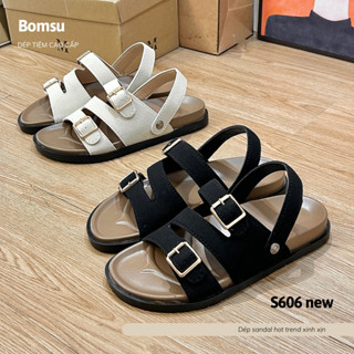   mở bán - deal hot  Dép sandal nữ quai ngang S606 bền xinh  - Dép quai hậu nữ đế cao đi học đi chơi hot trend 
